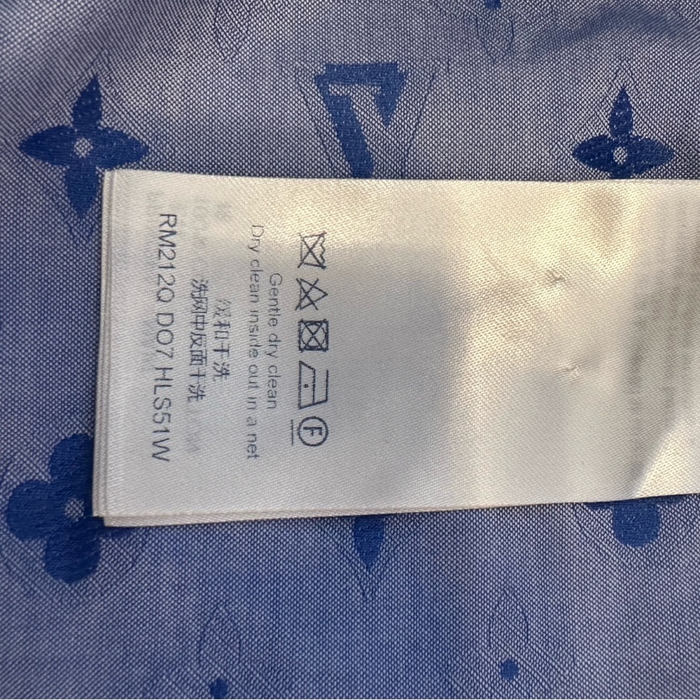 Louis Vuitton Blue Monogram Dress Shirt - Picture 7 of 9